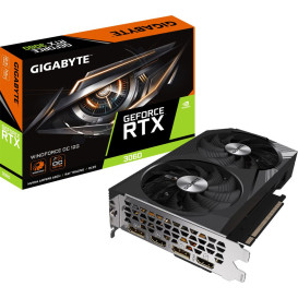 Karta graficzna Gigabyte GeForce RTX 3060 WINDFORCE OC 12G GV-N3060WF2OC-12GD - 2xDP/2xHDMI/2 wentylatory/15000|1792 MHz